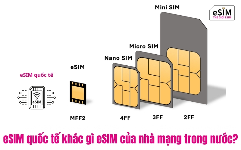 eSIM quốc tế khác gì eSIM của nhà mạng trong nước?